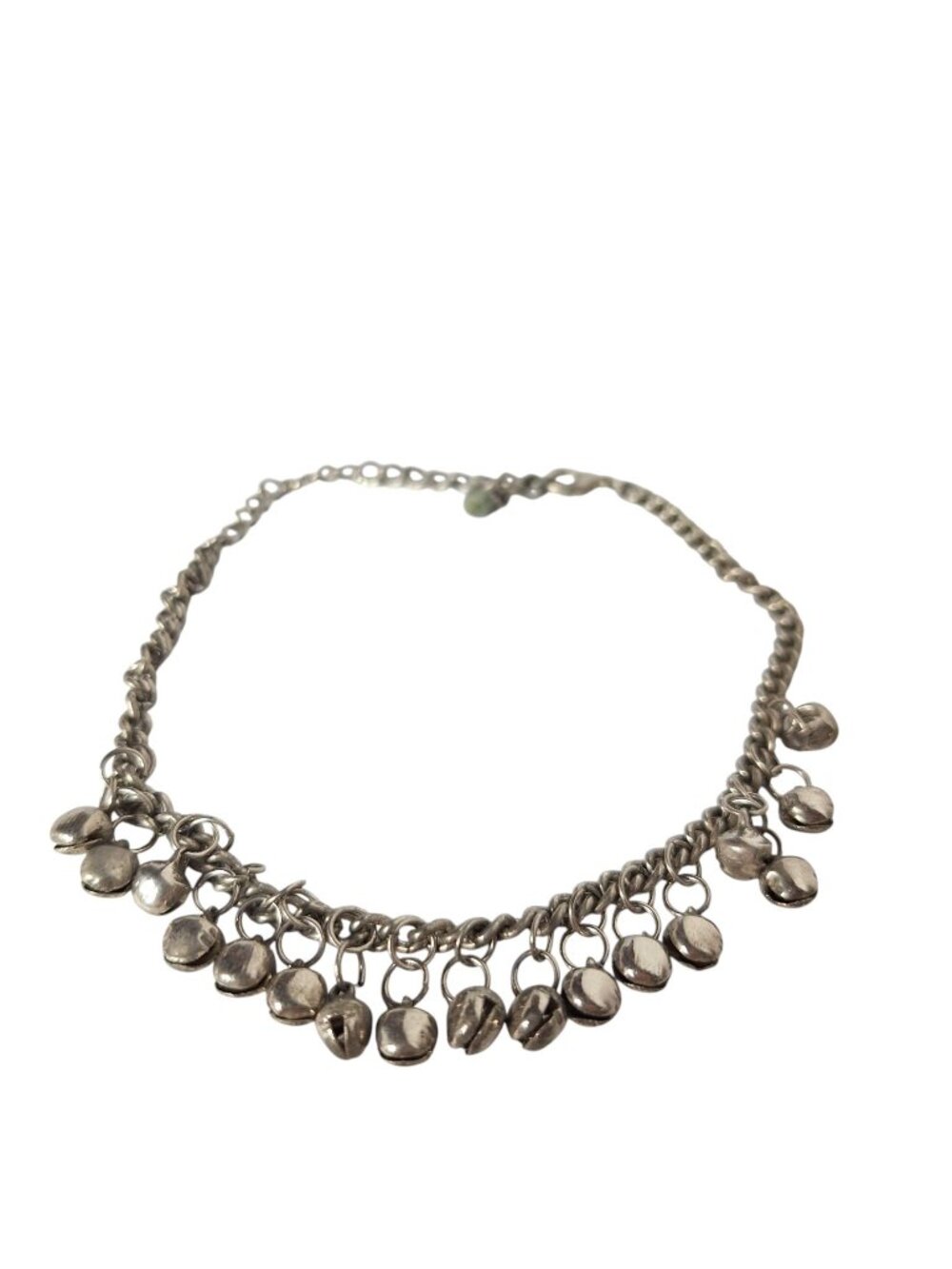 Silver Tone Vintage Bell Anklet Ghungroo Boho Tribal Dance Charm Bracelet